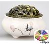 Ceramic Incense Burners Portable Porcelain Censer Buddhism Incense Holder Home Tea House Yoga Studio 20pcs Incense Gift