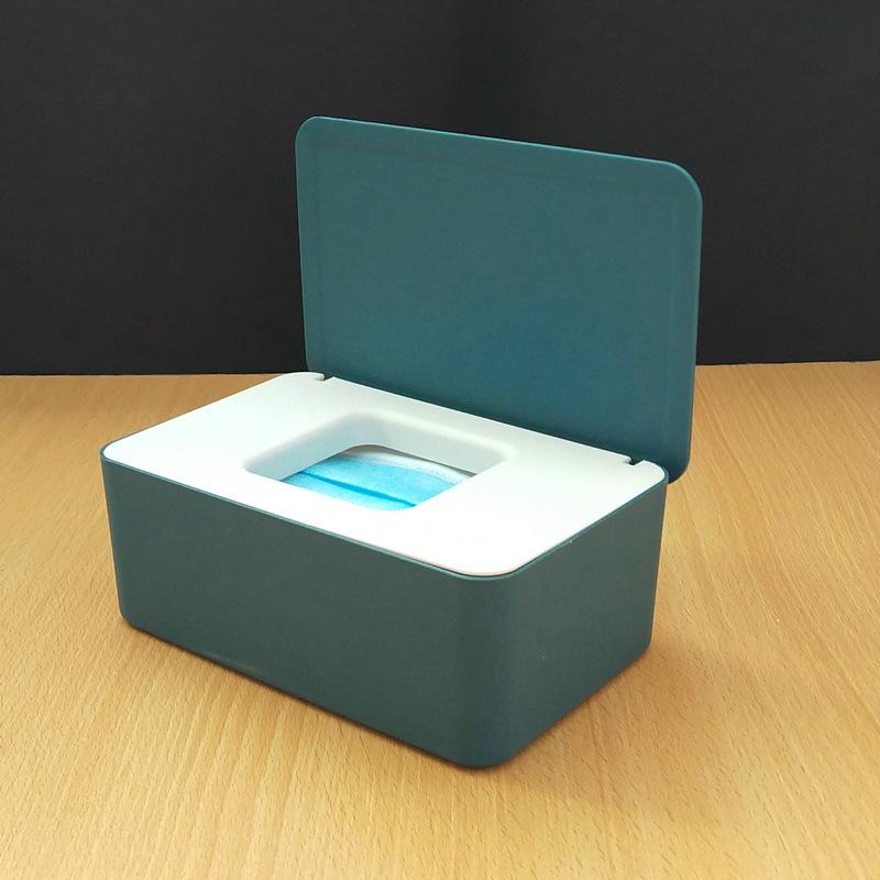 Бытовая настольная коробка для хранения детских влажных салфеток с герметичной крышкой