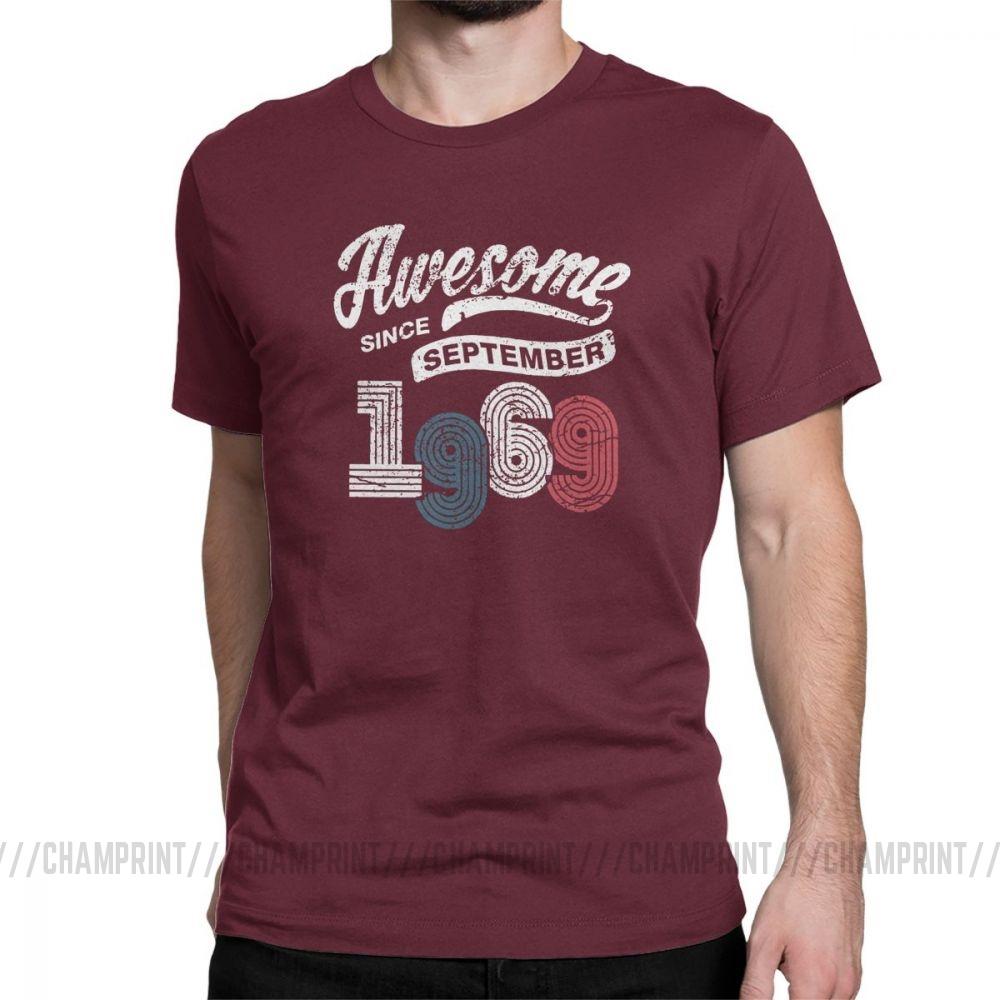 Awesome Since September 1969 T Shirt Vintage 50 Years Old 50Th Birthday Gift Men S T