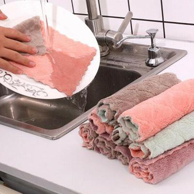 5 шт. Мягкие хлопковые впитывающие кухонные полотенца для посуды Поставщик Ткань для мытья посуды Чайное полотенце