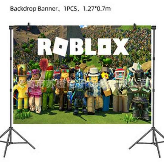 Товары для вечеринки Roblox: Украшения для игры в виртуальном мире - Тарелки, Чашки, Шляпы, Салфетки, Баннер