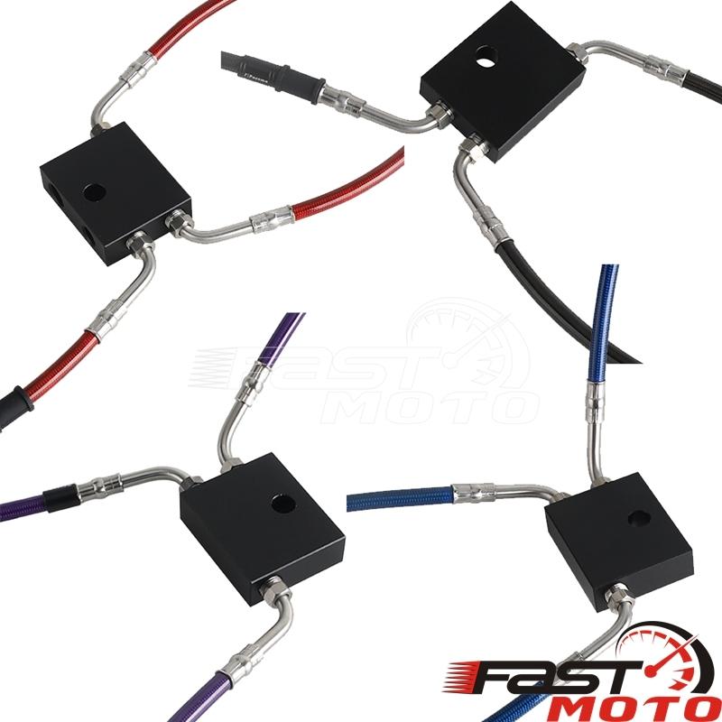 Motorcycle Brake Line Kit ABS Master Cylinder Braided Line Accessories For Harley Dyna Fat Bob FXDF 12-17 Low Rider FXDL 2014-17