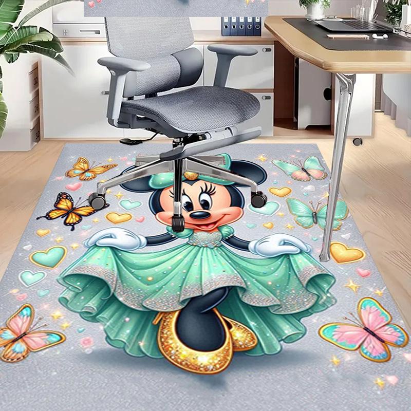 Minnie Mouse Butterfly Fantasy Carpet For Playroom Bedroom Living Room Sofa Home Decorkids Game Area Rug Nonslip Floor Mat