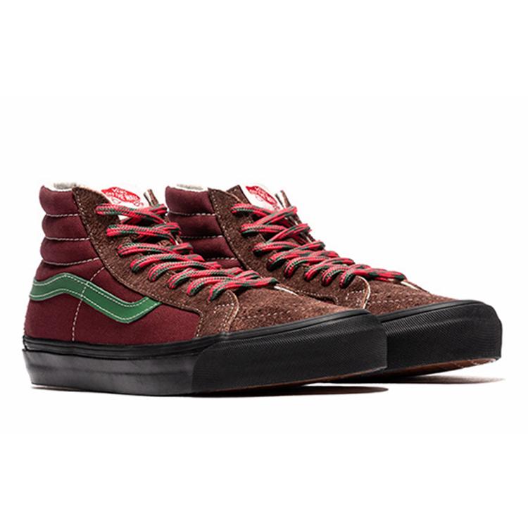 Vans SK8 Hi Vault Ретро скейтбордические кроссовки Унисекс Бордовый Красный VN0A4BVBTIX