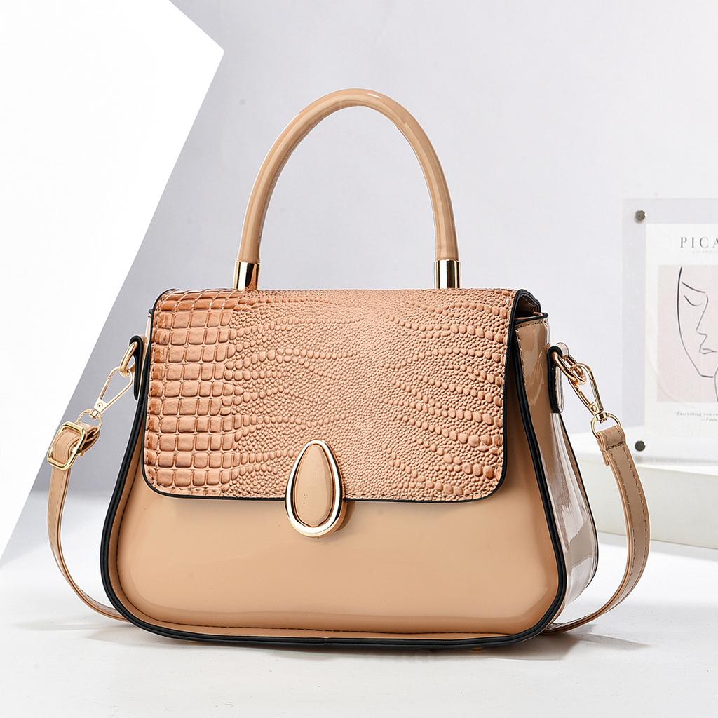 Модная блестящая кожаная маленькая сумка с длинной тисненой текстурой под крокодила, ручная маленькая сумка на одно плечо