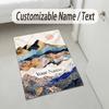 Gentle Theme Soft Crystal Velvet Rug Custom Name & Text Print Non Slip Floor Rug for Bedroom Living Room