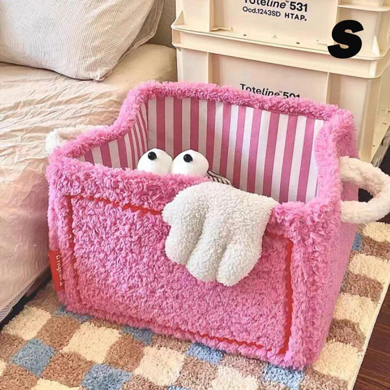 1 шт. Фланелевая корзина для хранения игрушек, складная мультяшная корзина для хранения, большая вместимость, коробка для сортировки закусок и игрушек, корзина для белья, органайзер для игрушек