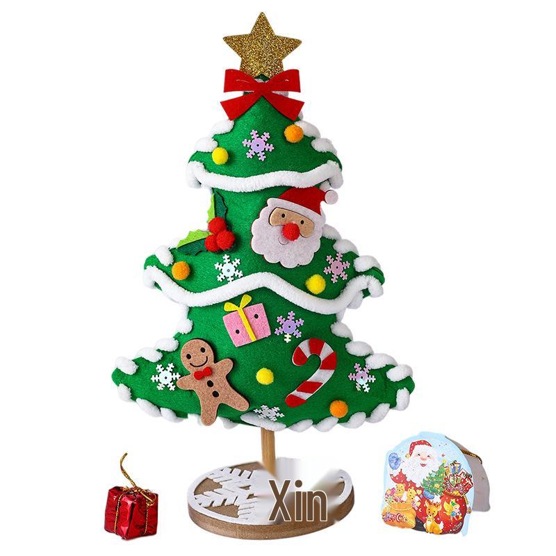 Handmade DIY Christmas Tree Decoration Kit for Kids - Tabletop Ornament Craft Set