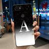 Shiny Starry Sky A-Z Letter Phone Case For Google Pixel 3a Soft Silicone Black Case For Google Pixel 3a XL Anti-scratch Casing
