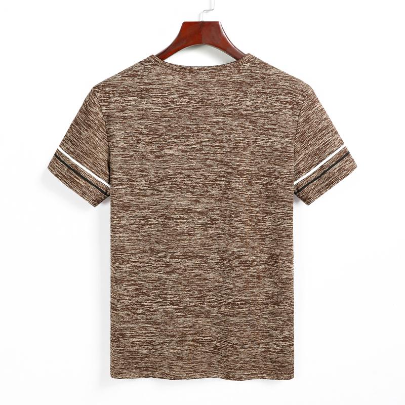 4pcs 9xl Summer T Shirts Men Clothing Polyester Plus Size Male Tshirts Breathable Short Sleeve Strip