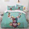 Американский размер Постельное белье Квин Кинг Размер 2/3 шт. Олень и цветы Осенние листья Комплекты пододеяльников Наволочки Односпальный Двуспальный Детский комплект для кровати