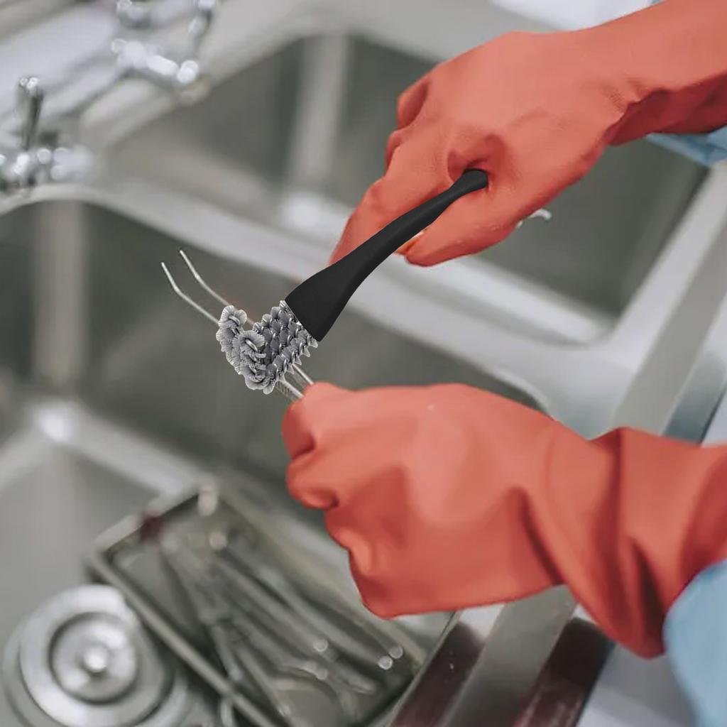 2025 Daily Jewelry Scratches Functional Kitchen Stove Cleaning Brush Corner Cleaning Brush Barbecue Rack Cleaning Small Brush