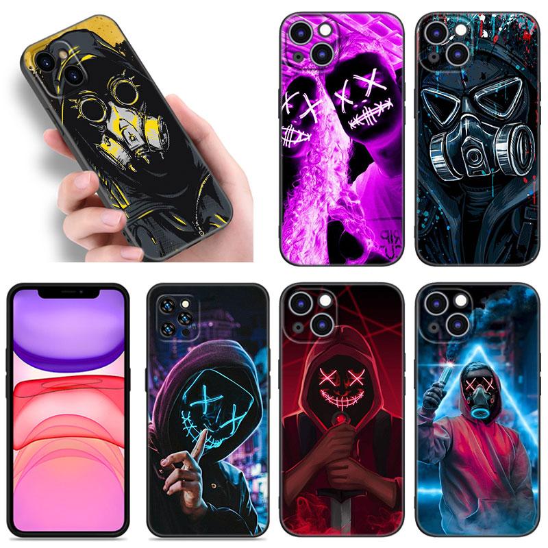 Cool Street Head Boy Phone Case For Apple iPhone 12 13 Mini 11 14 15 Pro Max 7 8 Plus X XR XS SE 2020 2022 Black Silicone Case