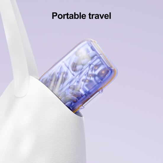 Коробка для хранения лекарств Органайзер для таблеток Большая вместимость Множество отделений Водонепроницаемый Портативный Контейнер для таблеток Дорожная таблетница