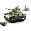 SLUBAN Военный Боевой Танк M13/40 Набор Строительных Блоков MOC Оружие Армия Солдаты WW2 Кирпичики Классическая Модель Детские Игрушки Подарки ВОВ