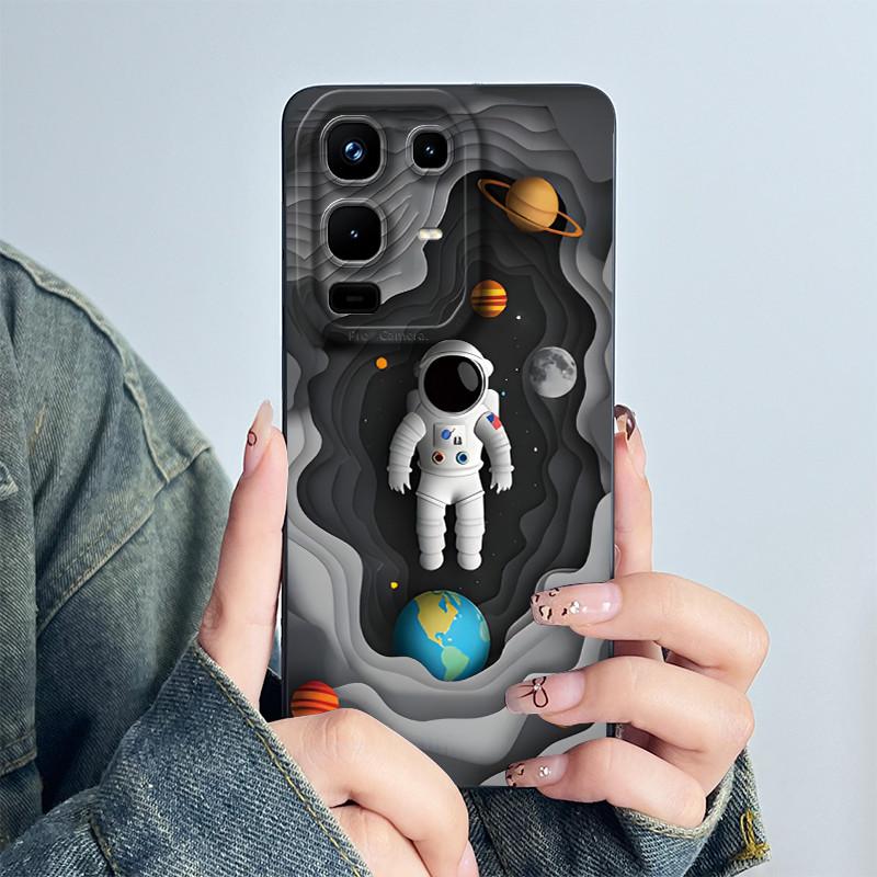 For Infinix Note 50s 5G Phone Case Astronaut Cartoons Back Cover X6870 Funda Soft Liquid Silicone Camera Protection Bumper Coque