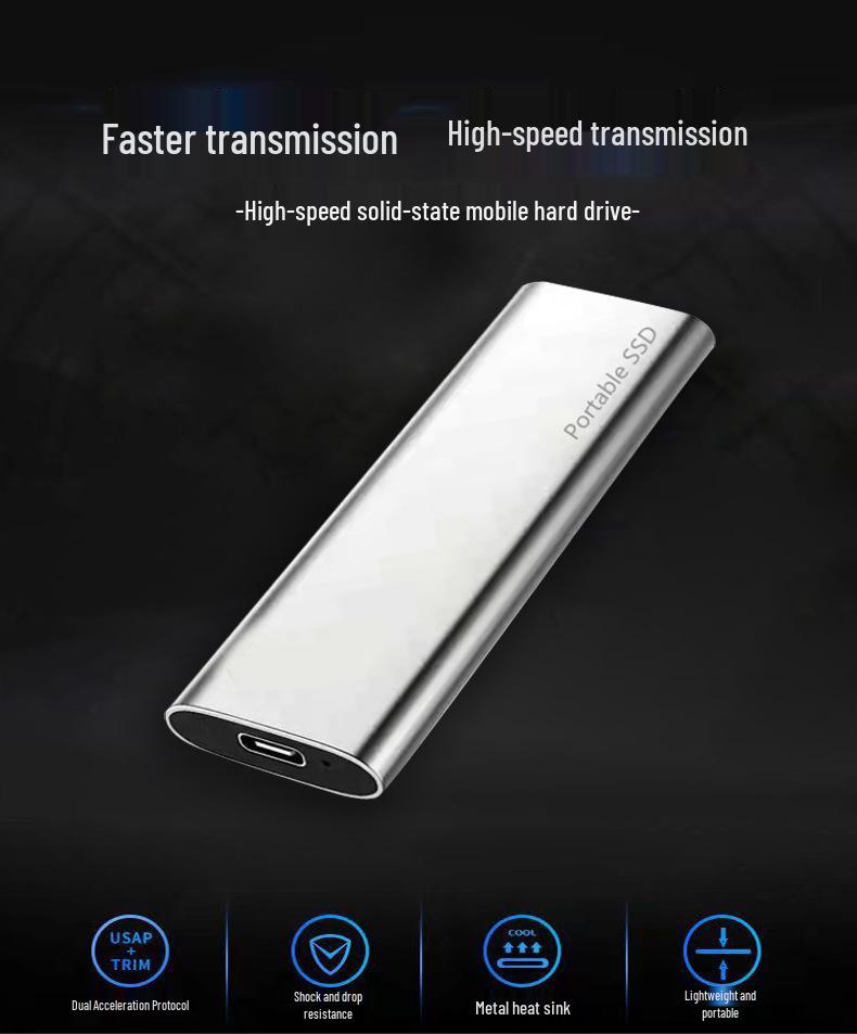 Высокоскоростной портативный твердотельный накопитель SSD - Варианты большой емкости: 2 ТБ, 8 ТБ, 16 ТБ