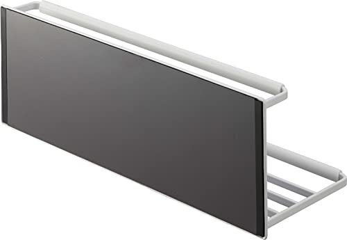 Держатель для бутылок-кувшинов Yamazaki Jitsugyo Magnet Wide L, белый, приблизительный. W33 x D12.5 x H11.5cm Tower Drainer Кухонная панель под раковиной Простая установка 8060
