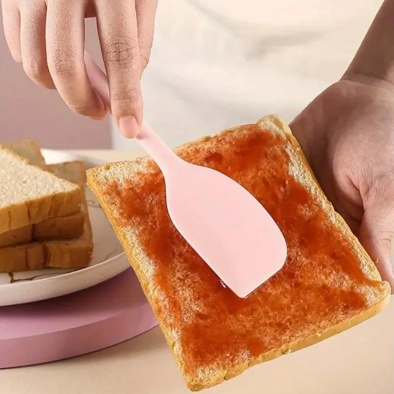 3Pcs/Set Silicone Spatula Set Cake Cream Scraper Oil Brush Non-stick Spatula Jam Spreads Kitchen DIY Cake Baking Tools