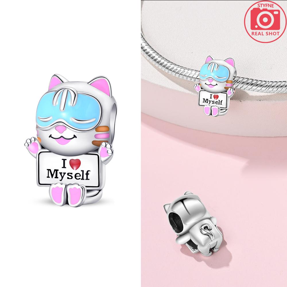 Оригинальный Медный Розовый Циркон Кошки Собаки Красное Сердце Белка Бусина Подходит Браслет Женские Украшения Сделай Сам Подарок на День Защиты Детей