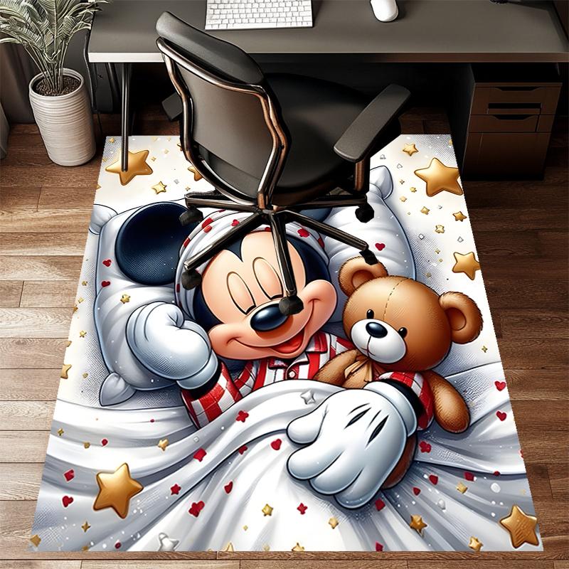 1pc M-Mickey1 Design Printed Area Rug Carpet for Bedroom Living Room Home Decor Rugs Mat Non Slip Mat Rug for Bedside
