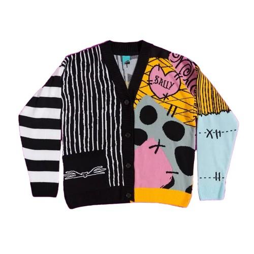 Nightmare Before Christmas Unisex Adult Patchwork Cardigan