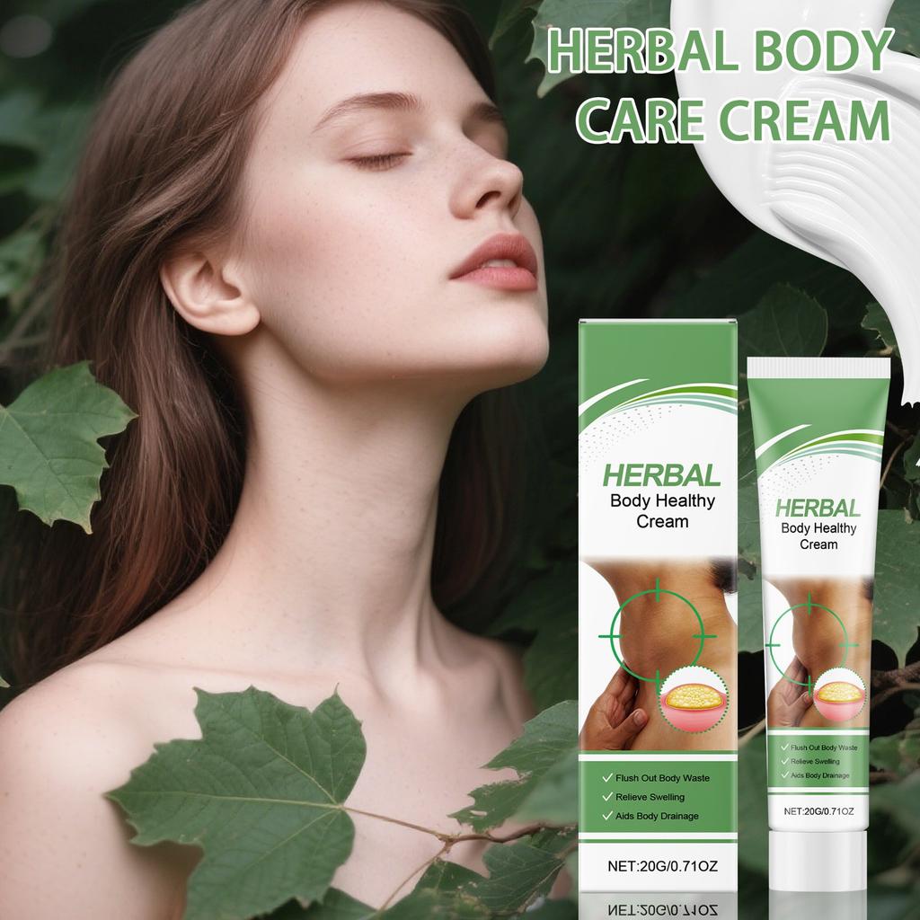 Растительный крем для тела, Натуральный растительный крем для тела, Снимает отечность и дискомфорт, Увлажняющий крем для тела