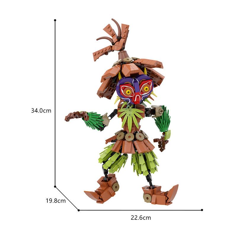 2024 Zeldaed Majoras Mask Skull Kid Action Figure Building Blocks Model Kit Breath Wild Monster Collectible Brick Toy Kids Gift