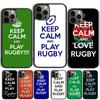 Сохраняй спокойствие и играй в регби Любовь Чехол для телефона Cover For iPhone 17 Air 15 16 Pro Max 14 13 12 11 Pro Max Plus Shell