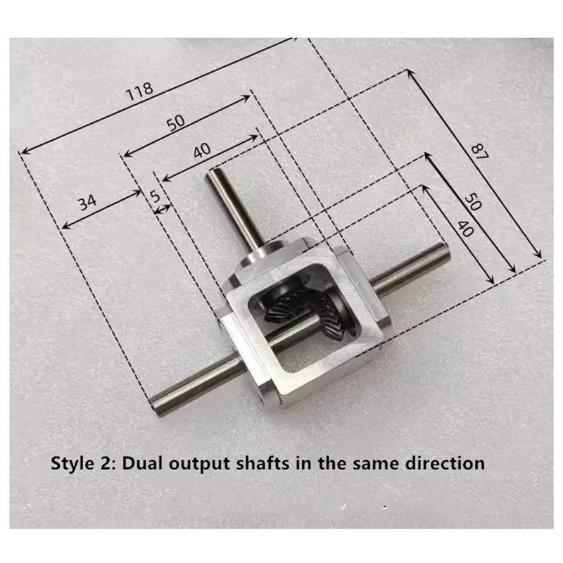 A68P-1:1 Cross Commutator Right Angle Drive Gearbox 1M 20T 8MM Spiral Bevel Gear Reducer