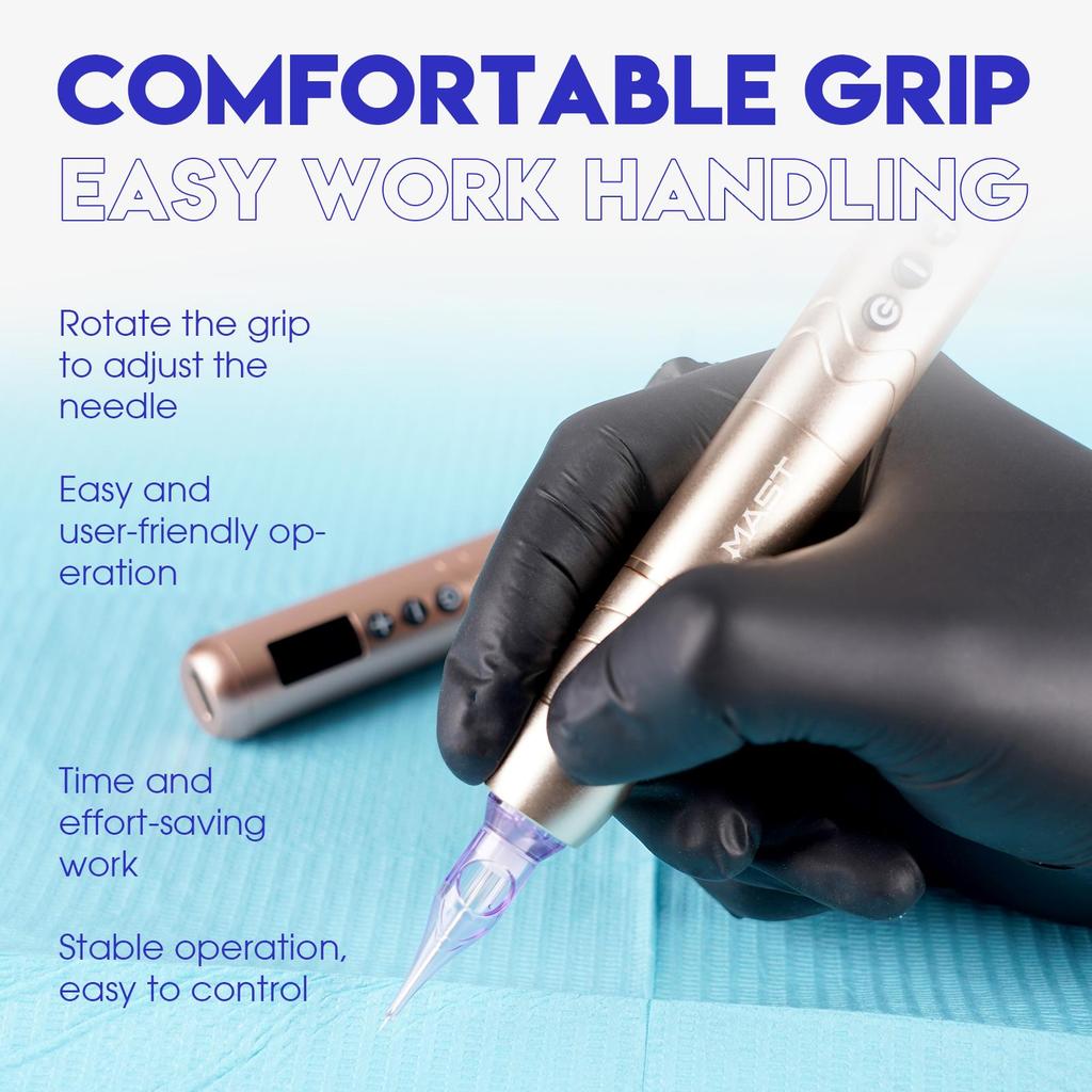 Mast Nano2 Tattoo Pen Machine Беспроводной микроблейдинг с вращающимся ЖК-дисплеем, легкая батарея 1100 мАч для бровей, подводки для глаз, губ, кожи головы и точечных татуировок