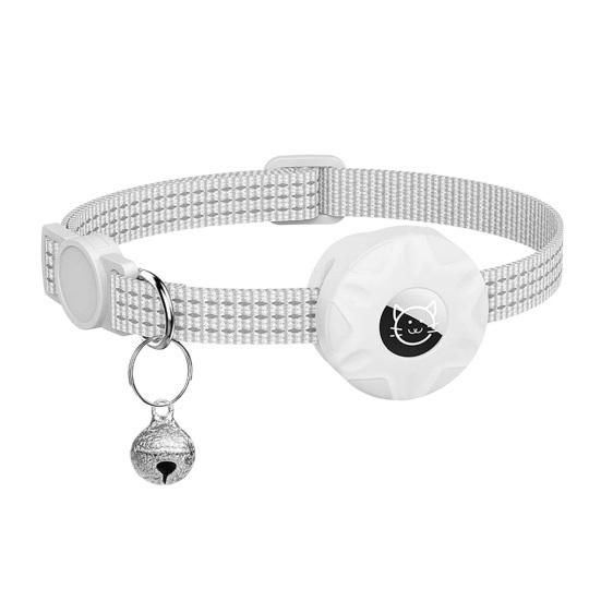 Ошейник-трекер для кошек со светоотражающими полосками, водонепроницаемый регулируемый ошейник для безопасности домашних животных, чехол для обнаружения кошек