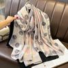 Women Scarf Silk Scarves Spring And Summer Fashion Printing Shawl Temperament Long Wrap Thin For Travel Warm Neck Sun Protection