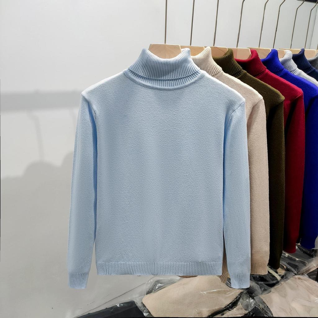 Мужской модный брендовый свитер с высоким воротом — свободный, теплый, толстый, на осень/зиму