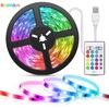 Светодиодная лента RGB 5 В, 3 АА, батарейный отсек, цветной пульт дистанционного управления, гибкая светодиодная лента, фестивальная атмосфера