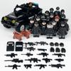MOC Black SWAT Small Pellet Building Block Doll Police Car Off-road Vehicle Boy Military Set Building Toy