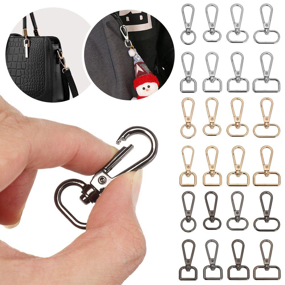 5pcs Hardware DIY KeyChain Split Ring Collar Carabiner Snap Bags Strap Buckles Lobster Clasp Hook