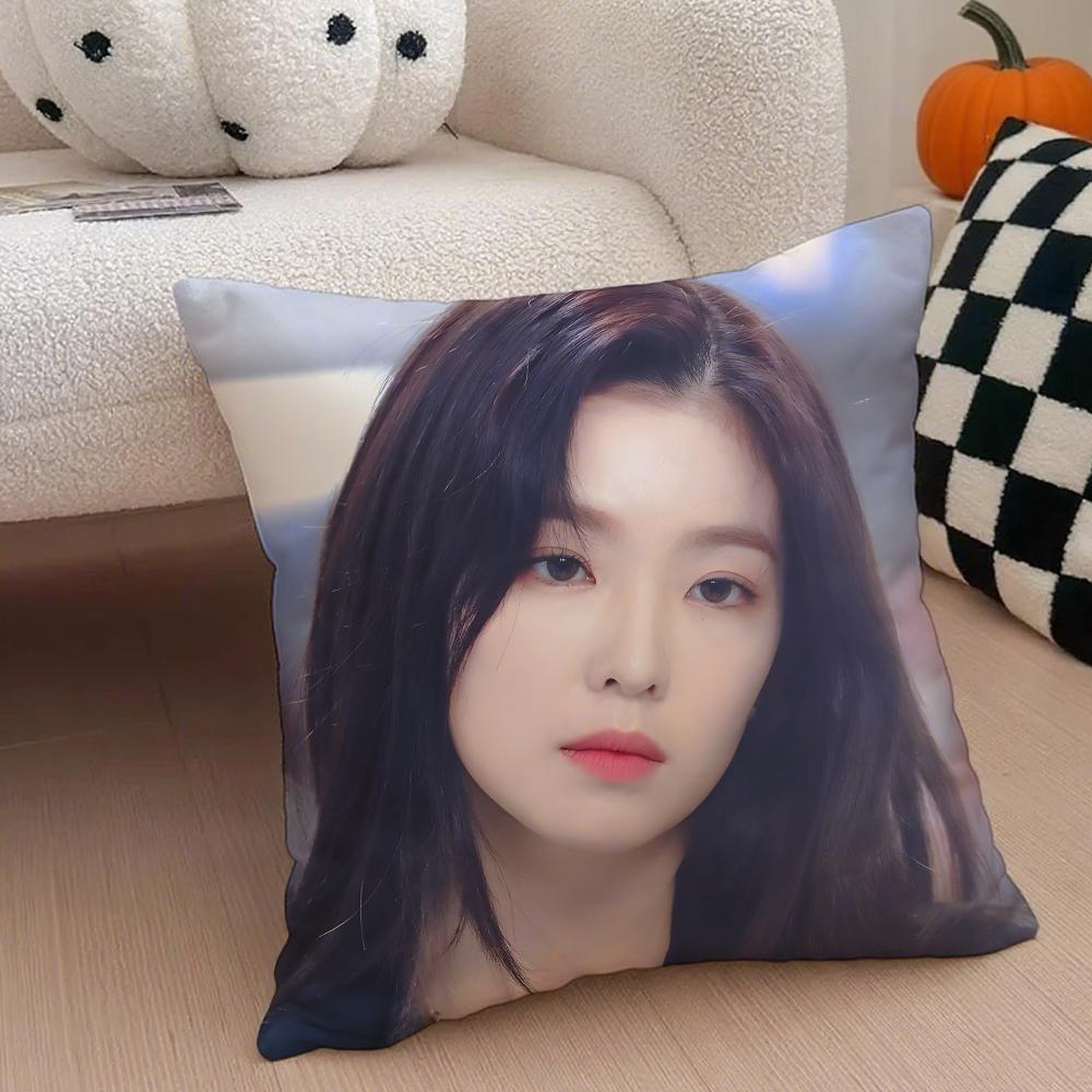 Elegant Korean Beautiful Singer IIrene Cushion Cover Throw Pillow Cover Hidden Button Durable Polyester Chair Cushion