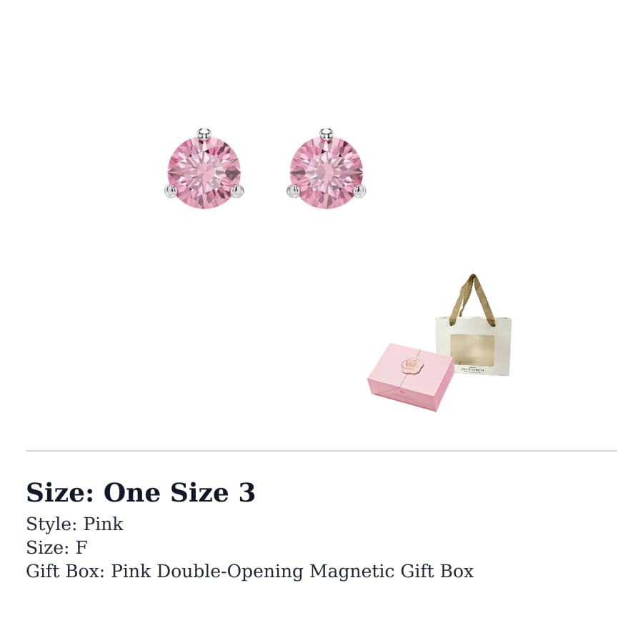 Swarovski Серьги-пусеты с одним камнем Женские Розовые 5717577