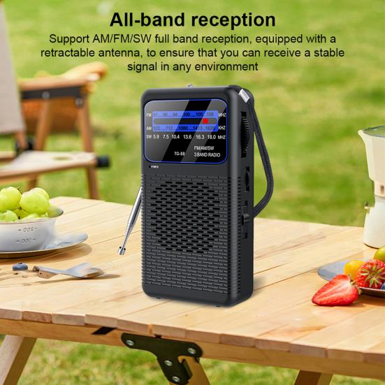 Портативное радио с долговечной двухбатарейной конструкцией, полным диапазоном покрытия, технологией низкого энергопотребления, радио для подготовки к чрезвычайным ситуациям
