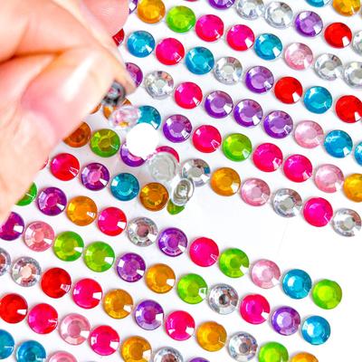 Акриловые наклейки со стразами: 456мм, Полная цветовая гамма, Достаточный запас, Идеально подходит для DIY.