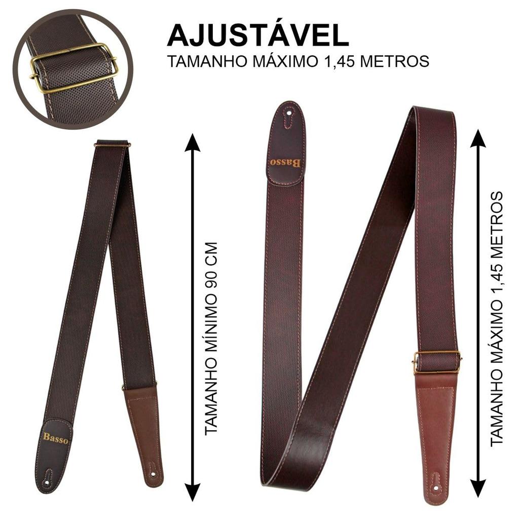 BASSO Guitar Strap EX 32 Brown Attack Series