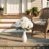 Artificial Hydrangea Flowers, Heads Of Artificial Flowers, Realistic Silk Flowers, Suitable For Front Porch, Garden, Patio And Wedding Decorations.
