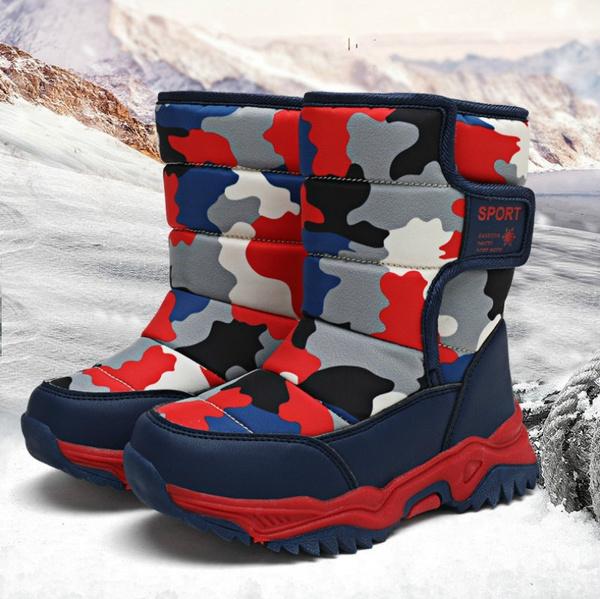 Зимняя теплая обувь для мальчиков и девочек, детские зимние сапоги, толстая плюшевая обувь, однотонные детские короткие сапоги, зимние ботинки для детей, теплые ботинки для