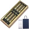 Sympathy Incense Gift Set In Paulownia Wood Box [Aoi No Mai Sandalwood with Outer Wrapping and Carry Bag] Made In Japan, Low Smoke, Perfect for
