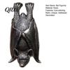 Upside Down Bat Design Resin Garden Statue, Halloween Planter Pot Decoration, Hanging Fence Hanger Hugger for Fairy Garden, Fence, Yard,
