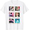 Hot Fashion Casual Disney Princess Polaroid Photo Grid T-Shirt S-4XL Four Seasons