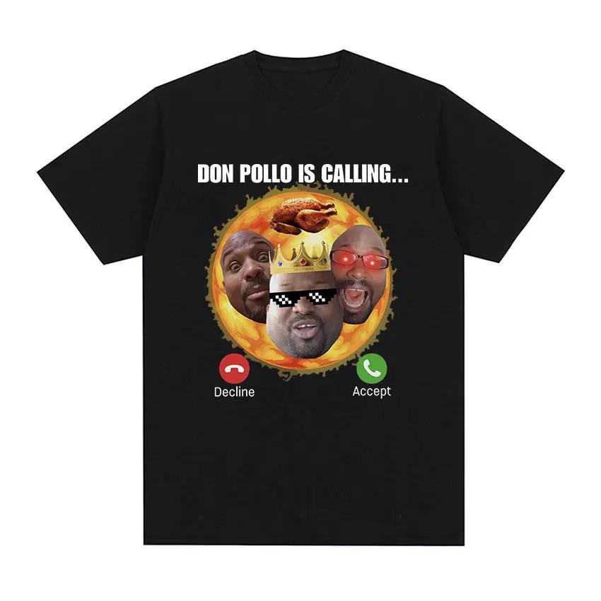 Футболка с рисунком забавного мема Don Pollo Ohio King Top Clothing Футболка женская ретро мода повседневная футболка большого размера