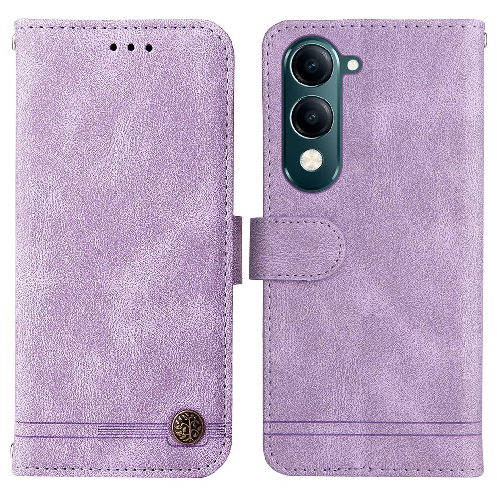 Для vivo Y29s 5G/Y04 4G Кожаные чехлы-кошельки Чехол для телефона с тактильным покрытием Подставка с ремешком