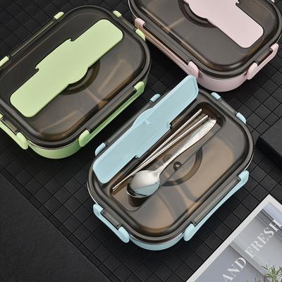 Ланч-бокс из нержавеющей стали 304 с разделителем Bento Box с утолщенной теплоизоляцией и подогревом Ланч-бокс для студентов и офисов